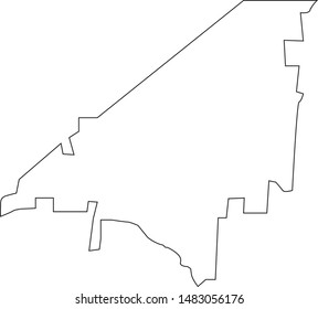 Map Of Peach County In Georgia State In USA