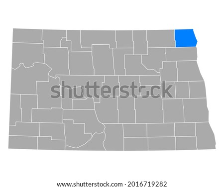 Map of Pembina in North Dakota on white