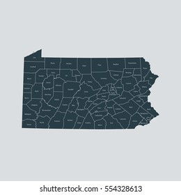 map of Pennsylvania