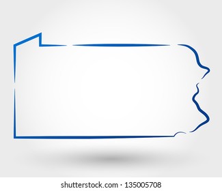 map of pennsylvania. map concept