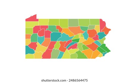 Map of the Pennsylvania state.used for education,Travel worldwide, earth geography website layouts, background, Study geography,work in graphics.Suitable for tourists students and graphic design.