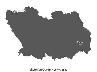 Map of Penza Region, Russia