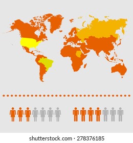 Map and people icon great for any use. Vector EPS10.