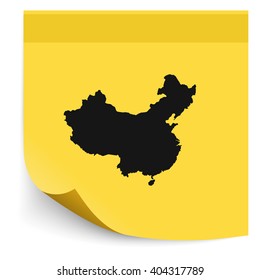 Map of People's Republic of China.