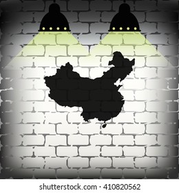 Map of People's Republic of China.