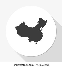 Map of People's Republic of China.