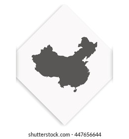Map of People's Republic of China.