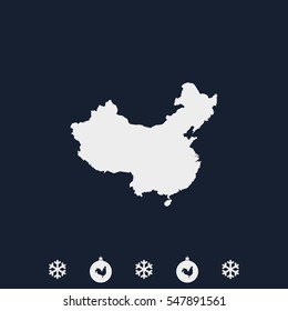 Map of People's Republic of China.