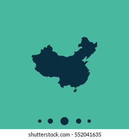 Map of People's Republic of China.
