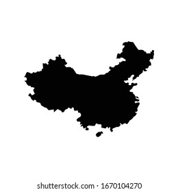 Map of People's Republic of China in vector art