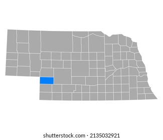 Map of Perkins in Nebraska on white