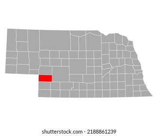 Map of Perkins in Nebraska on white