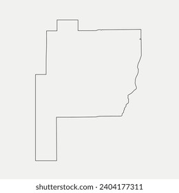 Map of Perry County - Alabama - United States outline silhouette graphic element Illustration template design
