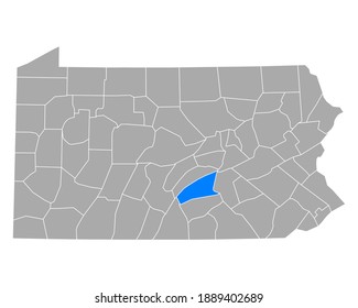 Map of Perry in Pennsylvania on white