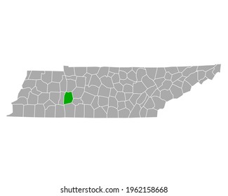 Map of Perry in Tennessee on white