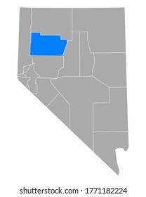 Map of Pershing in Nevada on white