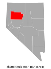 Map of Pershing in Nevada on white