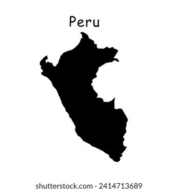 map of peru black colour design image