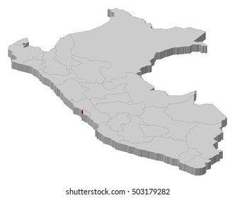 Map - Peru, Callao - 3D-Illustration
