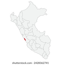 Karte von Peru mit der Hauptstadt Lima