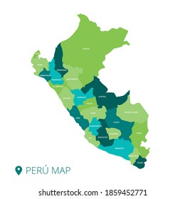 Map Peru Names Provinces Stock Vector (Royalty Free) 1859452771 ...