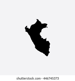 Map of Peru Vector Illustration