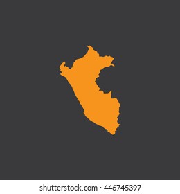 Map of Peru Vector Illustration