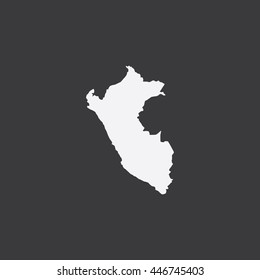 Map of Peru Vector Illustration