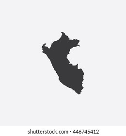Map of Peru Vector Illustration