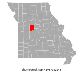Map of Pettis in Missouri on white