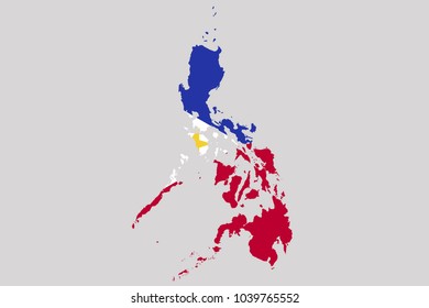 Philippines National Flag Map Icon Stock Vector (Royalty Free ...
