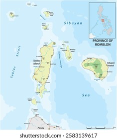 Map of the Philippine province of Romblon, Mimaropa