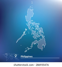 Map Of Philippines - Vector Illustration