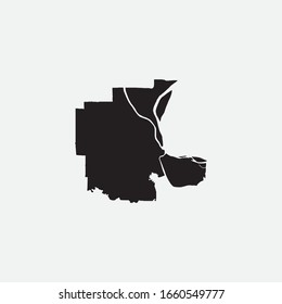 Map of Phnom Penh - Cambodia graphic element Illustration template design
