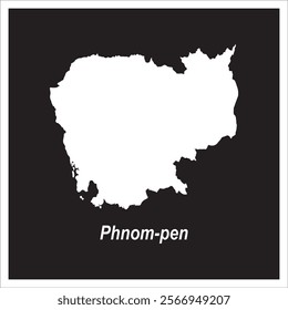 map of Phnom Penh vector illustration symbol design