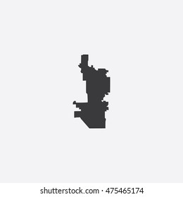 Map of Phoenix City Vector Illustration