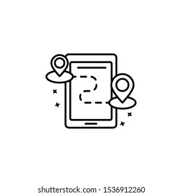 Map phone gps icon. Element of maps and navigator icon