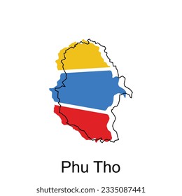Map of Phu Tho Geometric Vector Design Template,suitable for your company