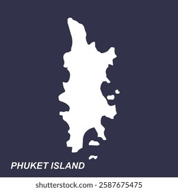map of phuket island thailand vector illustration design