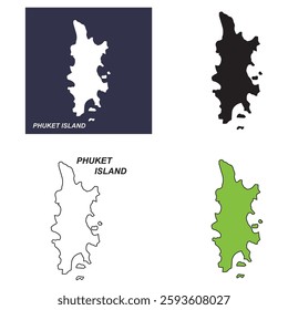 map of phuket island thailand vector illustration design