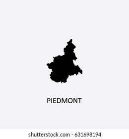 Map of Piedmont - Italy Vector Illustration
