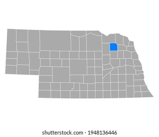 Karte von Pierce in Nebraska auf Weiß