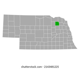 Mapa de Pierce en Nebraska en blanco