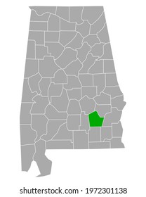 Map of Pike in Alabama on white