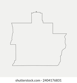 Map of Pike County - Alabama - United States outline silhouette graphic element Illustration template design
