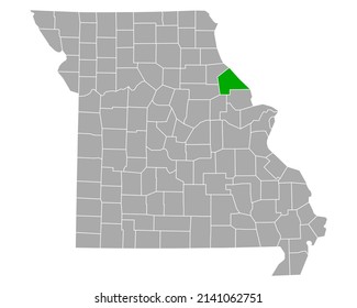 Map of Pike in Missouri on white