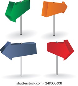 Map pin arrows set. Vector illustration Eps8.