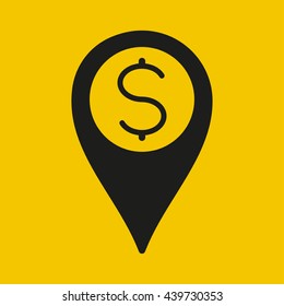 Map pin coin Icon