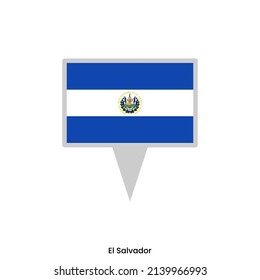Map pin with flag of El Salvador vector design