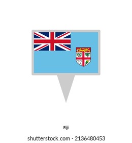 Map pin with flag of Fiji vector design